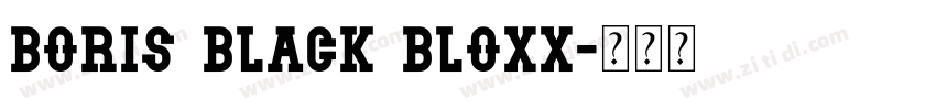 Boris Black Bloxx字体转换